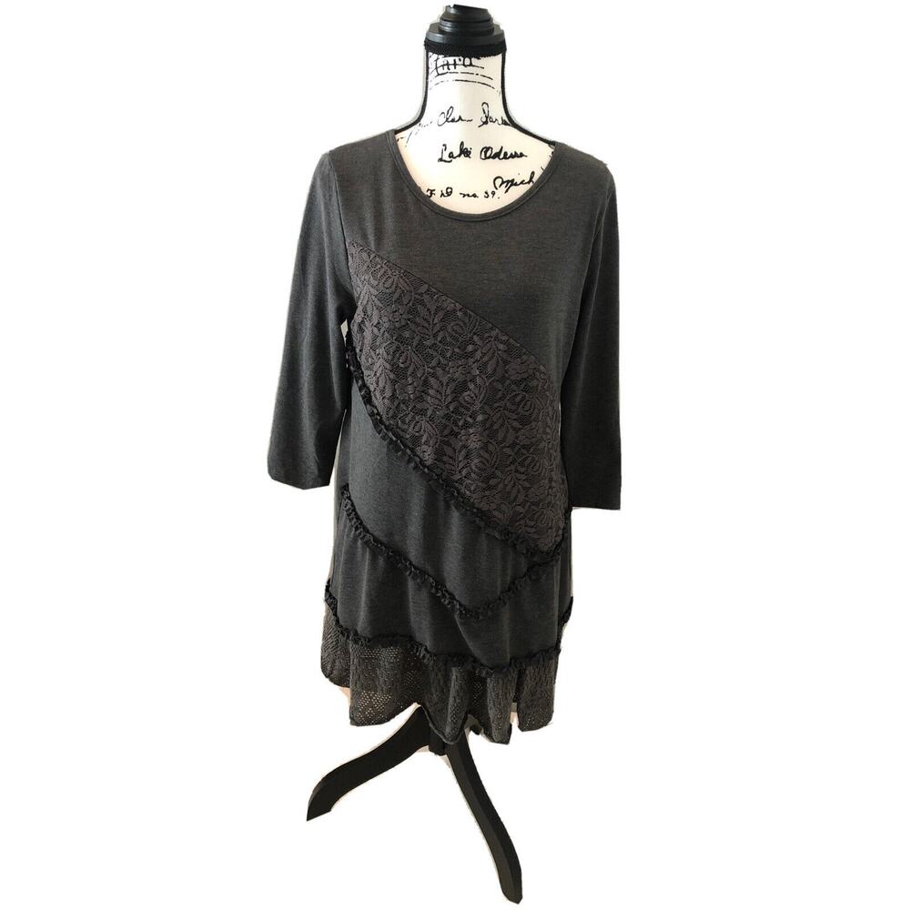 Ladies Urban Mangoz Gray Tunic/Dress Gray Size Medium